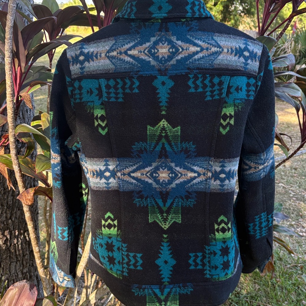 Pendleton Black And Teal Wool Jacket - image 3